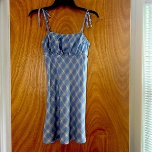 Hollister XS sundress in Carolina blue/white plaid. Like new!